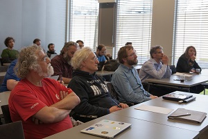 Part of the audience during the WebRTC masterclass at CWI.
